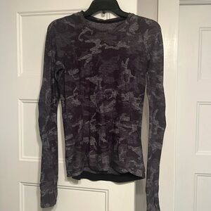 Lululemon camo running shirt long sleeve
